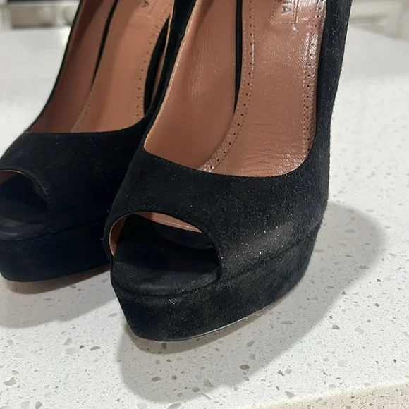 Alaia black suede heels size 37 gorgeous heels - Picture 13 of 15